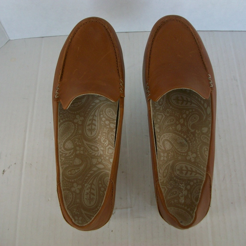 Olukai "Kiele" Brown Slip On Loafer Shoes